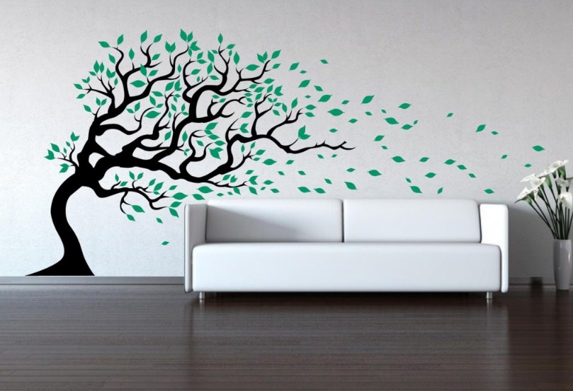 рисунок дерева на стене