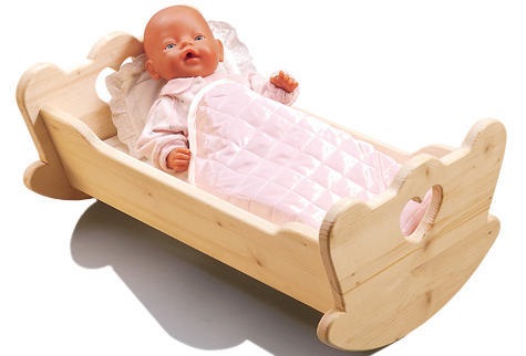 деревянная кроватка для куклы